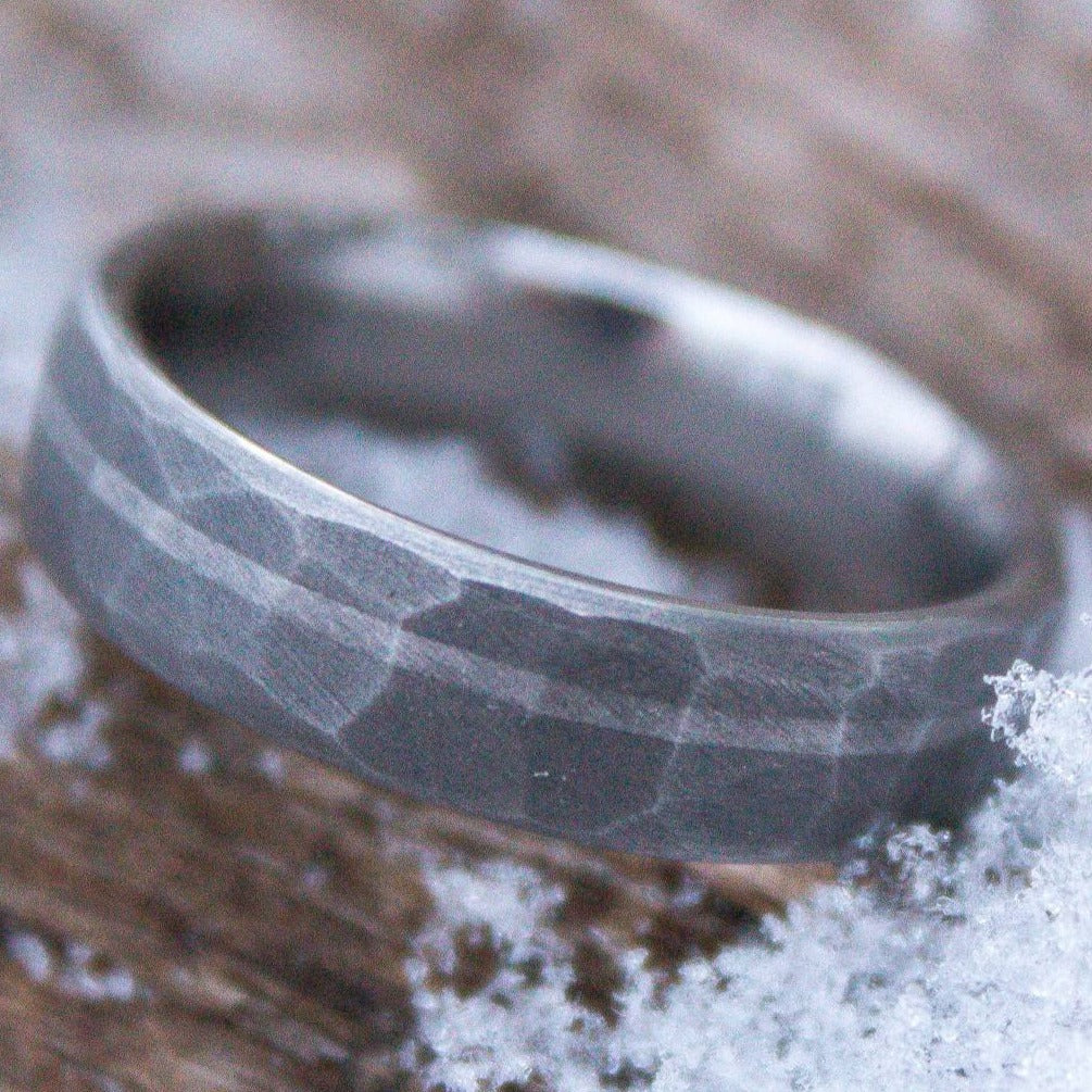 Faceted Titanium with Platinum inlay