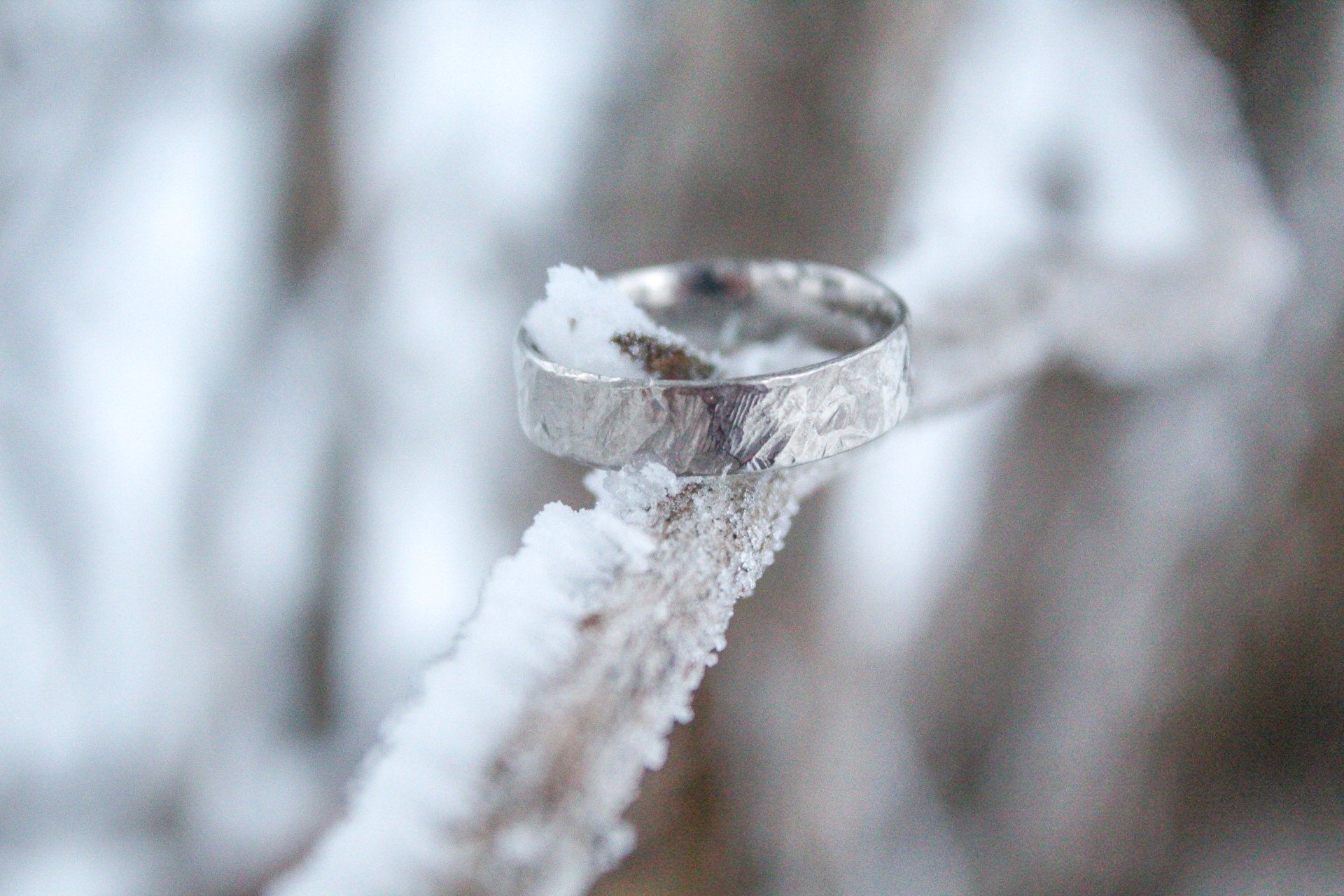 Hammered Titanium Ring, Mens Wedding Band, Distressed Rustic Finish