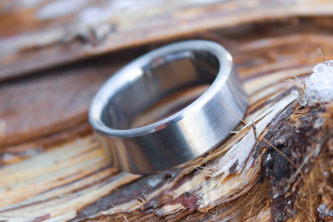 Titanium Ring with Beveled Edges