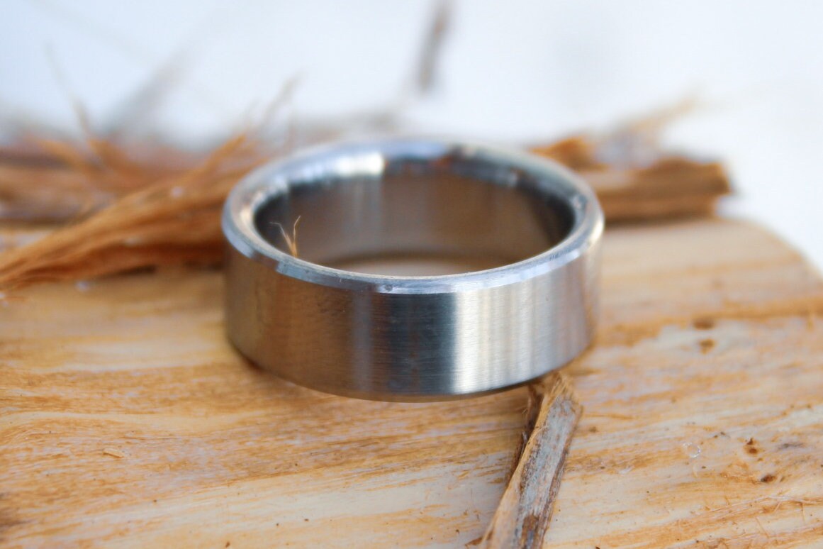 Titanium Ring with Beveled Edges