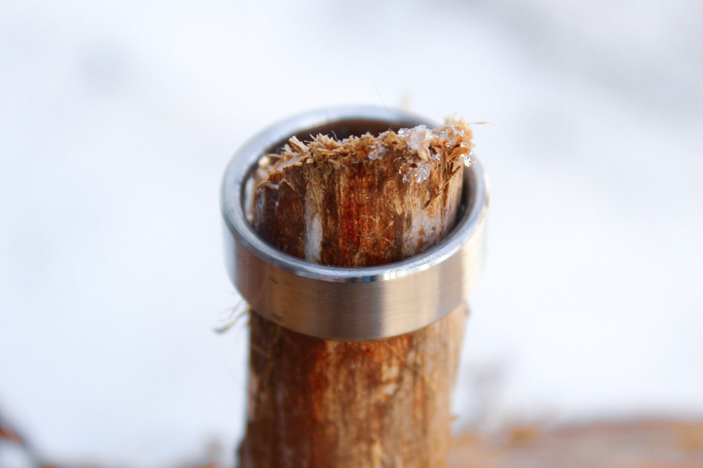 Titanium Ring with Beveled Edges