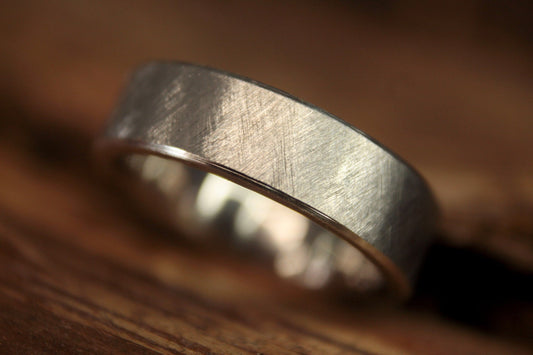 Brushed Titanium, 14k Rose, or Yellow Gold