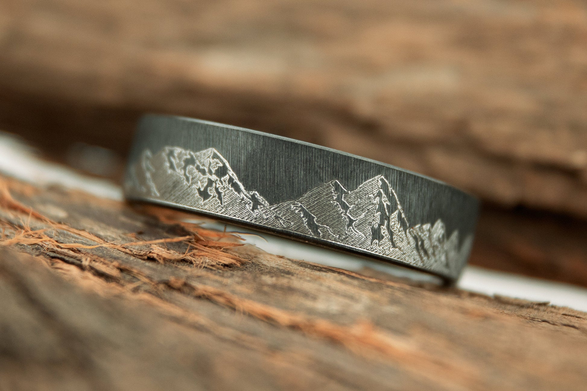 Textured Black Zirconium Mountain Range 