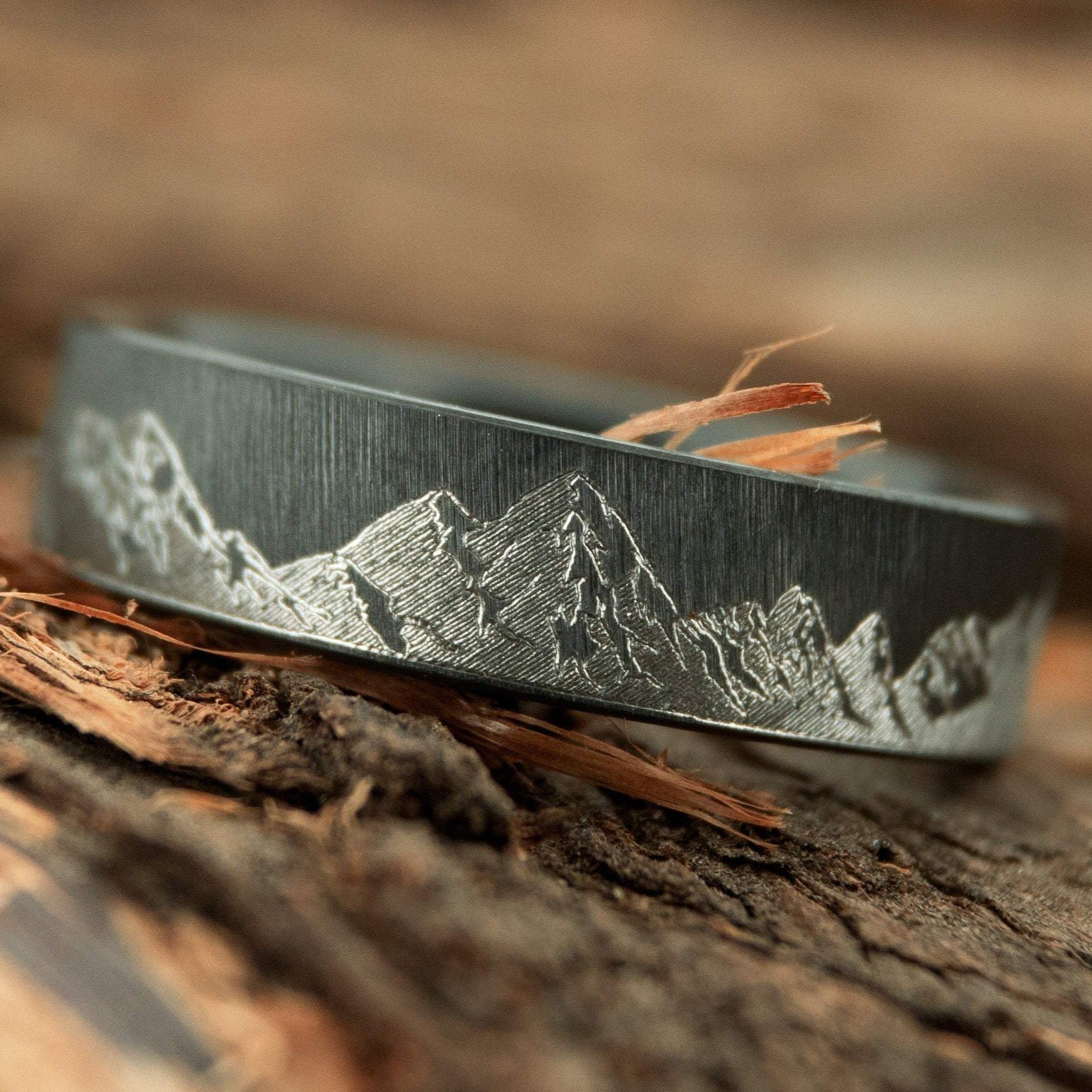Textured Black Zirconium Mountain Range