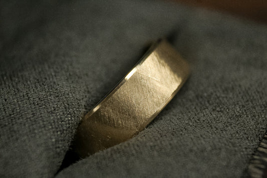 Brushed 14k Yellow Gold