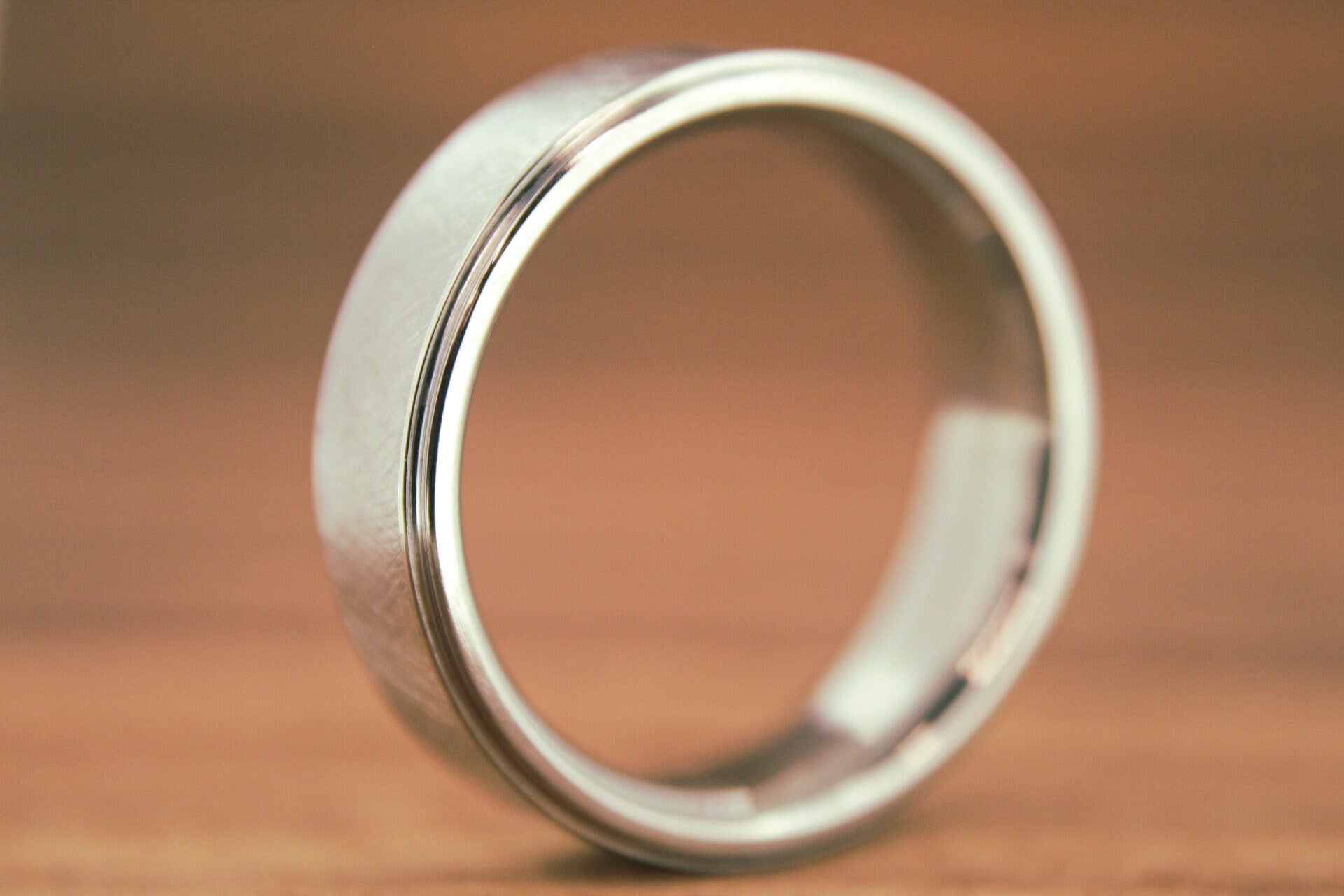 Ridged Titanium Band