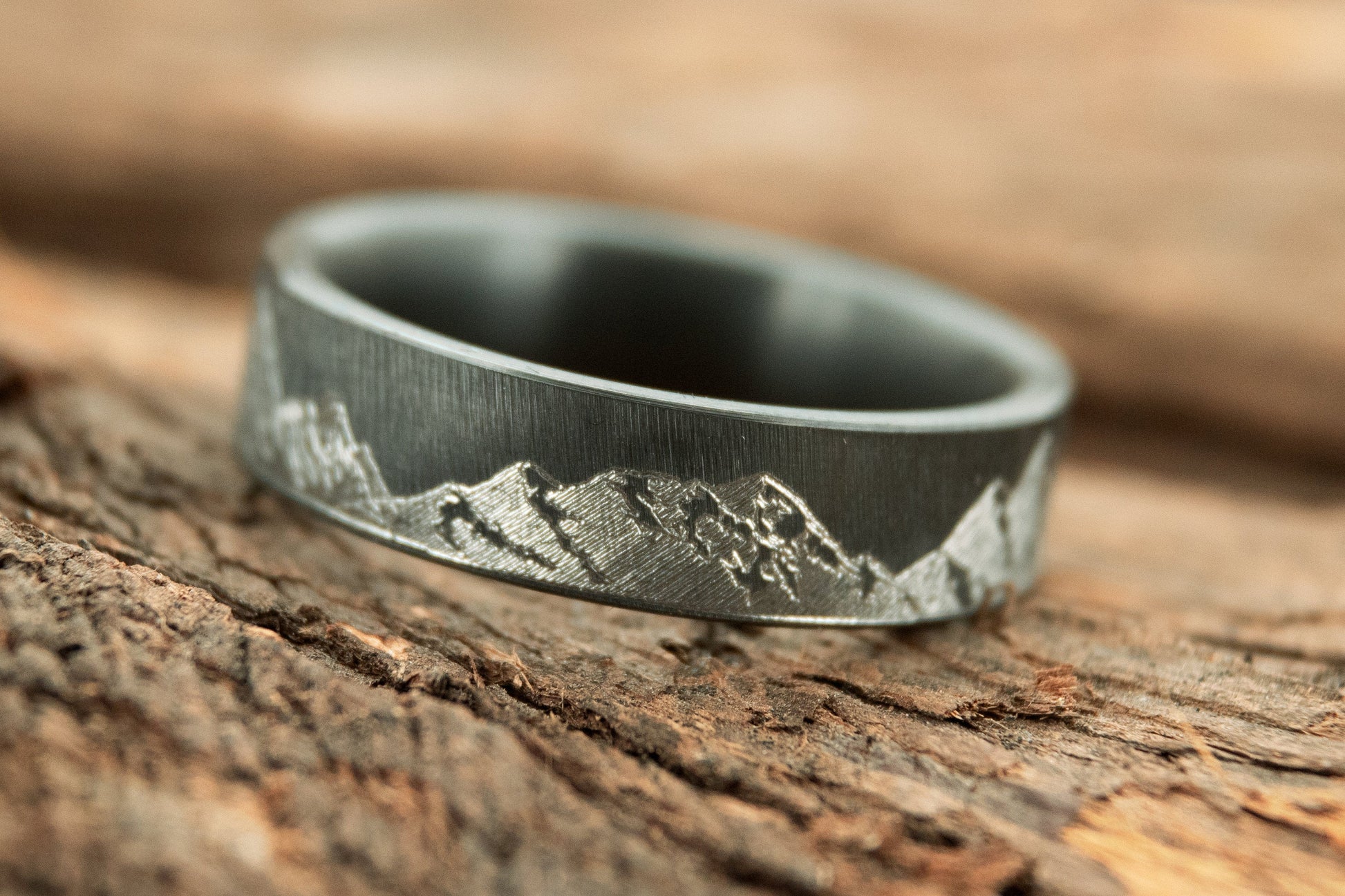 Textured Black Zirconium Mountain Range 