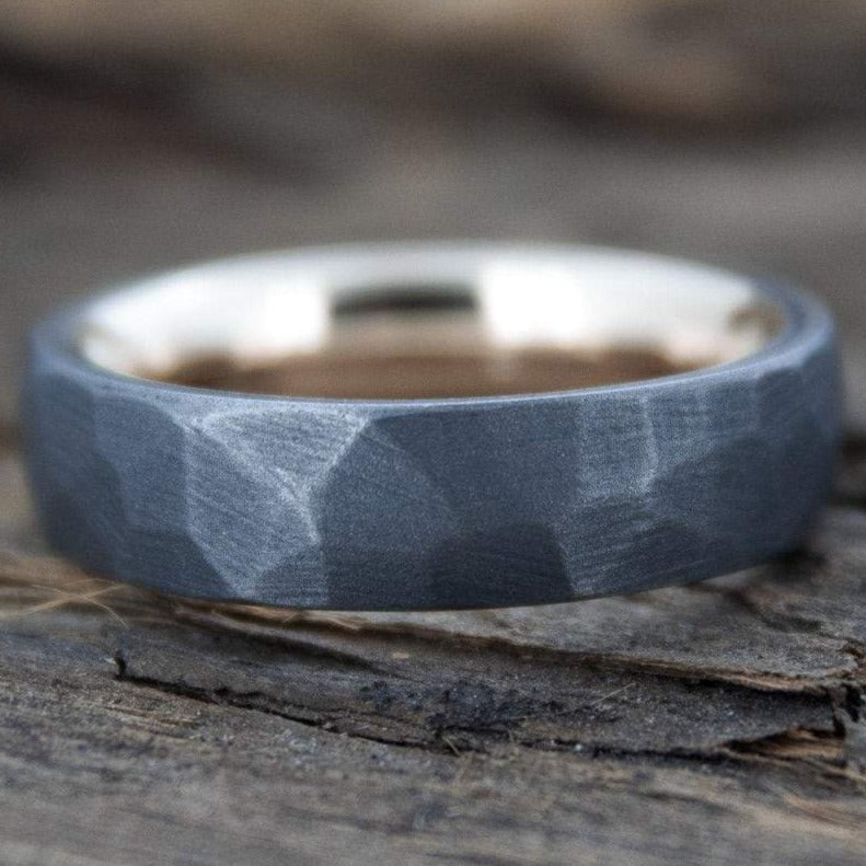 Faceted Zirconium with 14k Yellow Gold Liner