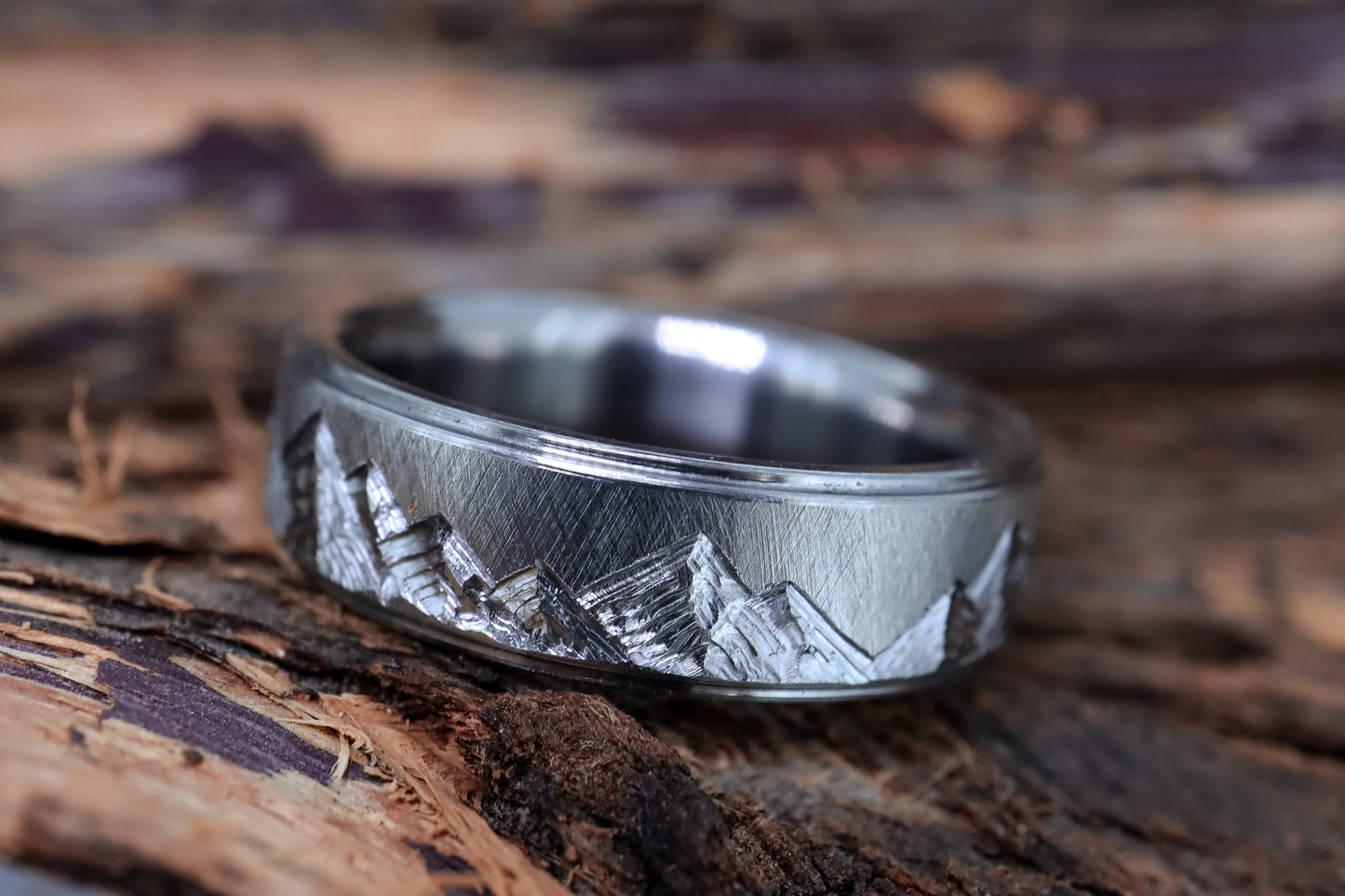 Ridged Mountain Range Ring