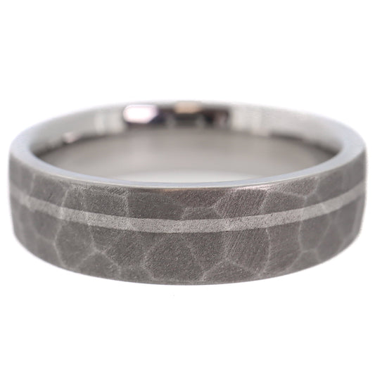 Faceted Titanium with Platinum inlay