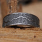 Handcrafted titanium ring with a rugged mountain range design, inspired by the Rockies. &#39;The Rocky Ridge&#39; symbolizes strength and adventure, perfect for outdoor enthusiasts. A unique statement piece for those who love nature and the great outdoors.