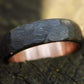 Faceted Black Zirconium with 14k Rose Gold Liner