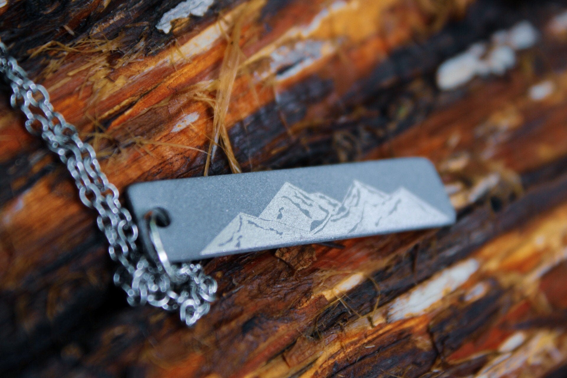 Sterling Silver Pendant with Mountain Range and Ideal Cut Diamonds - John  Paul Designs