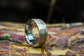 Faceted 14k Yellow Gold and Titanium Ring 