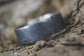 Dark Hammered Titanium Ring 