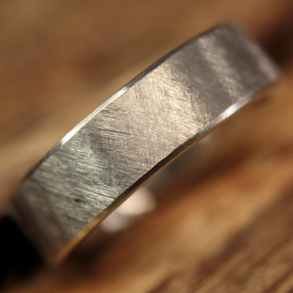 Brushed Titanium, 14k Rose, or Yellow Gold 