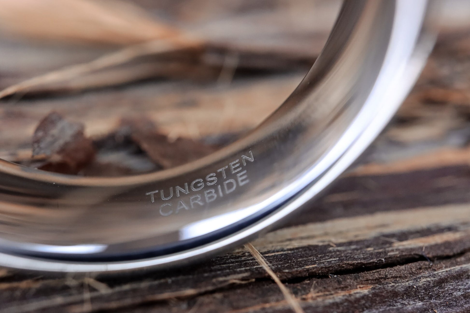 Tungsten Minimalist Textured Ring 