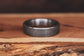 Woodgrain Textured Titanium - Men's wedding ring, 6mm beveled ring, silver, grey, manly style, rugged