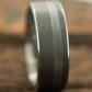 Beveled Sandblasted Titanium Ring with Crosshatch Pattern